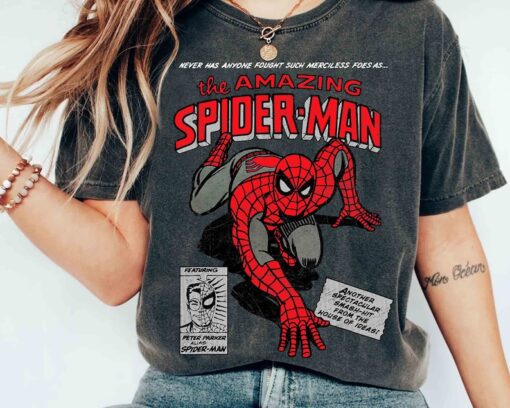 Retro 90s Marvel Spider-Man Retro Comics Book Cover Vintage Shirt