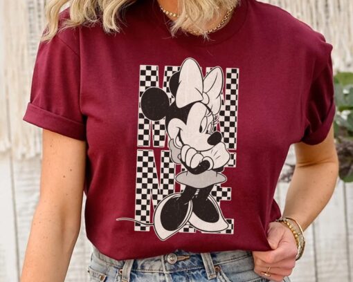 Vintage Minnie Mouse Checkered T-shirt