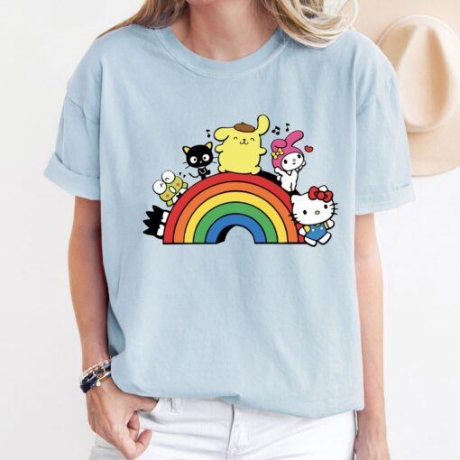 Comfort Colors® Rainbow Valentine Shirt, Cats Lover Shirt