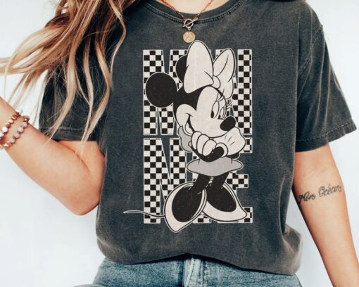 Vintage Minnie Mouse Checkered T-shirt