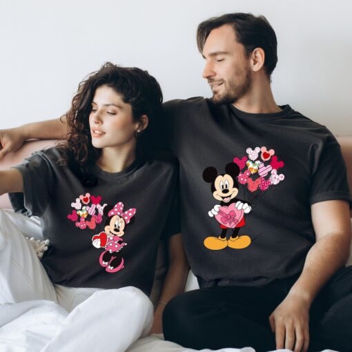 Comfort Colors® Mickey and Minnie Couple Valentines Day Shirt