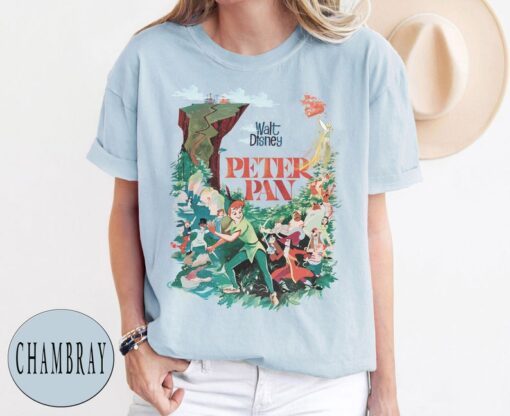 Retro Peter Pan Comfort Colors Shirt, Neverland Shirt