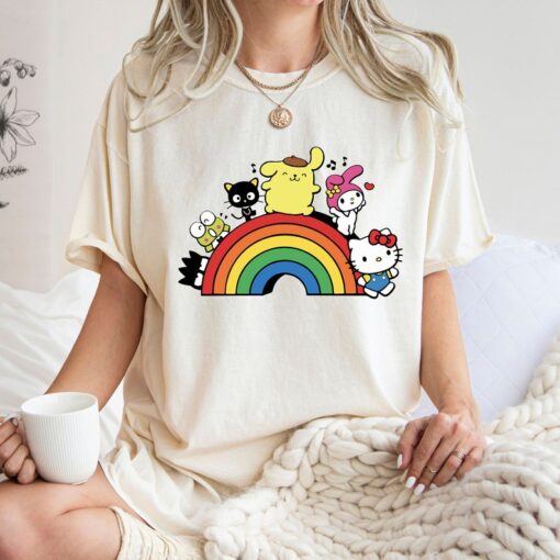 Comfort Colors® Rainbow Valentine Shirt, Cats Lover Shirt