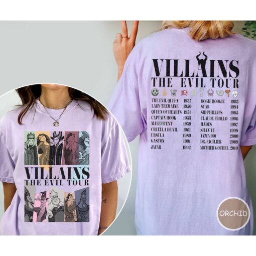 Disney Villains Evil Tour Shirt, Disney Villain Shirt