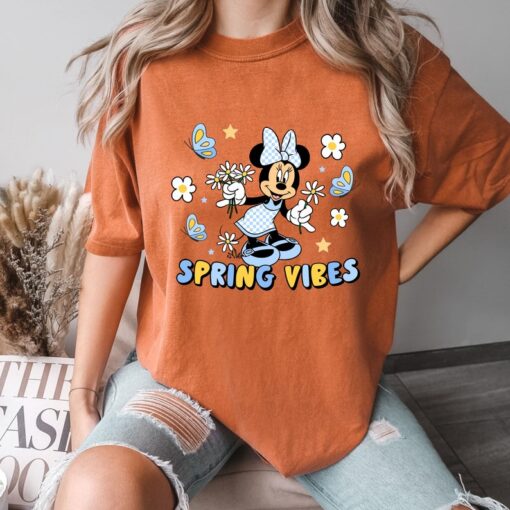 Comfort Colors® Spring Vibes T-Shirt, Disney Floral Shirt