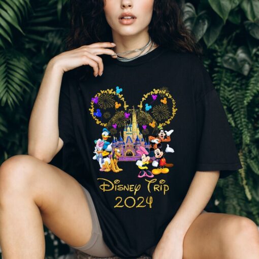 Comfort Colors® Disney Trip 2024 Shirt, Watercolor Castle Tee