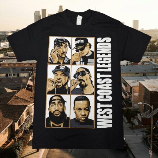 West Coast Legends Hip Hop Graphic T-shirts S-XXL