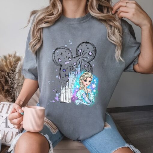 Comfort Colors® Disney Castle Princess Elsa Shirt, Princess Elsa Shirt