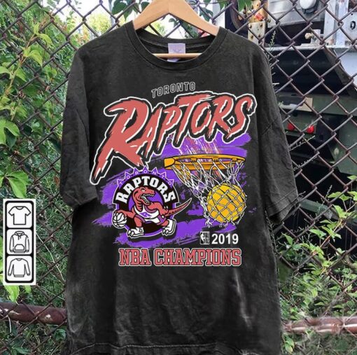 Vintage 90s Graphic Style Toronto Raptors T-Shirt - 2019. NBA Champion