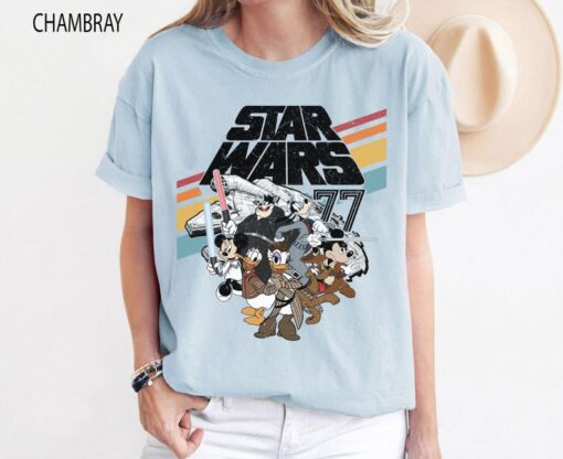 Vintage Disney Star Wars Shirt, Mickey And Friends Shirt, Mickey Shirt