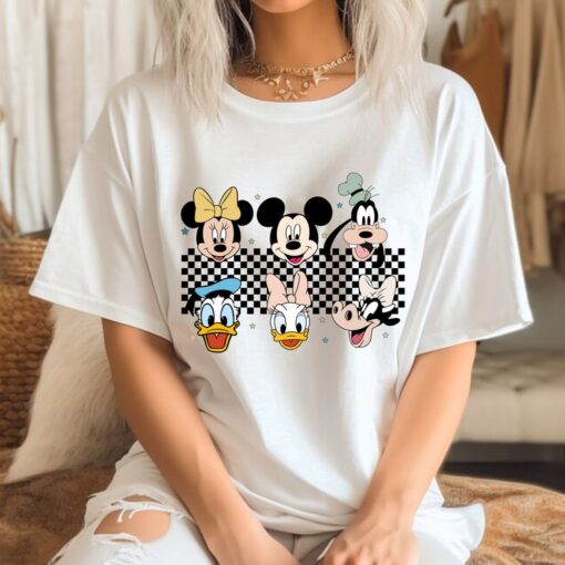 Comfort Colors® Checkered Mickey and Friends Shirt, Mickey Shirt