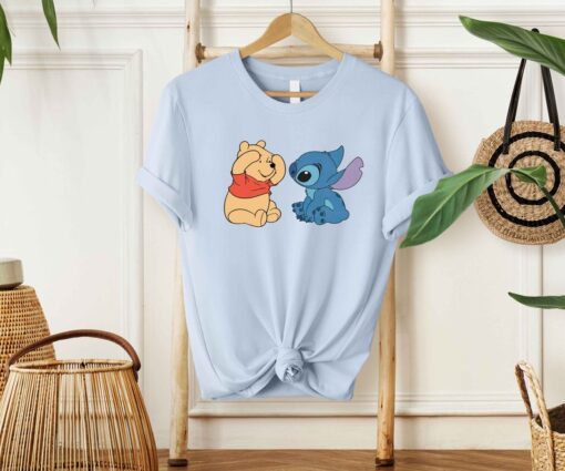 Disney Pooh And Stitch Cute Friends T-Shirt, Disney Friends Shirt