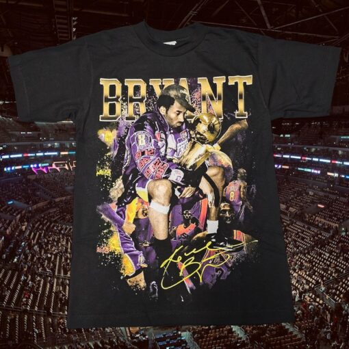 Kobe Bryant Mash up with signature graphic T-shirt S-XXL