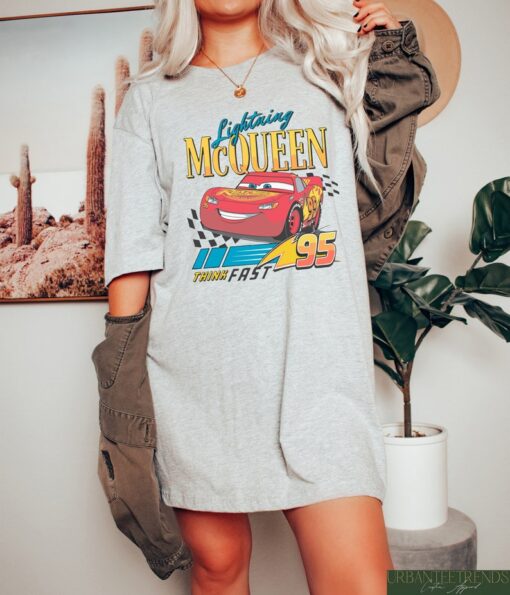 Retro Comfort Lightning Mcqueen Shirt, Disney Cars Tshirt