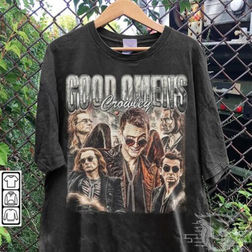 Retro Good Omens Movie Shirt Crowley Vintage 90s Y2K Retro Style