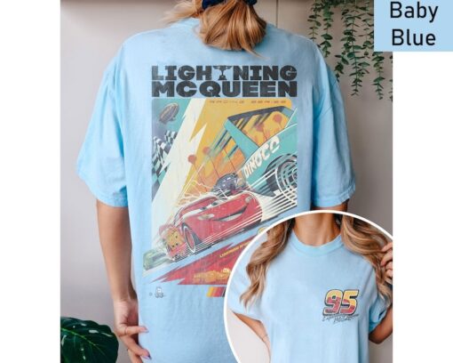 Retro Lightning Mcqueen Comfort Colors Shirt, Rusteze cars Shirt