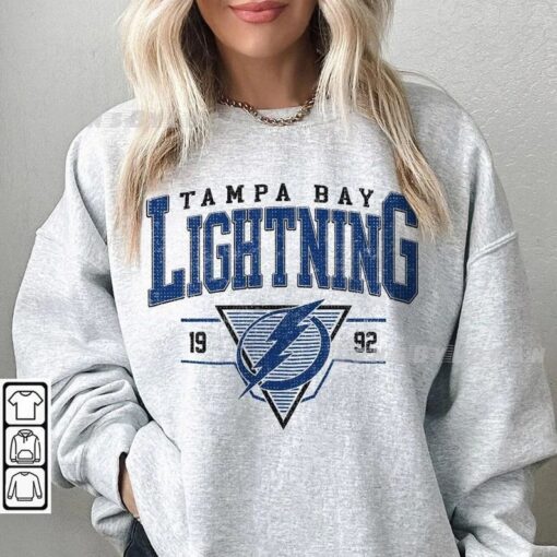 Vintage Tampa Bay Lightning Sweatshirt, Lightning Tee, Hockey Hoodie