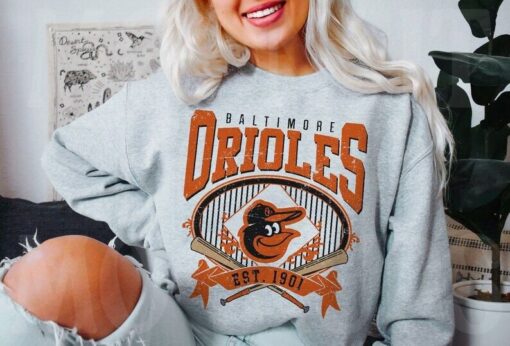 Baltimore Baseball Sweatshirt Vintage Style Baltimore Baseball