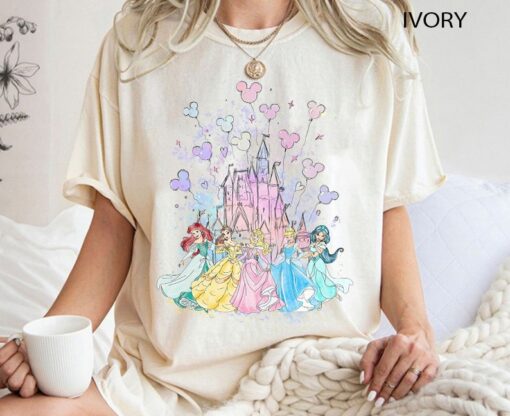 Disney Watercolor Princess Shirt, Disneyworld Princess Shirt