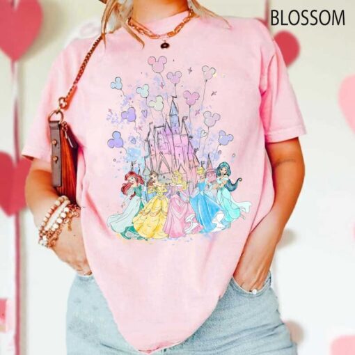 Disney Watercolor Princess Shirt, Disneyworld Princess Shirt