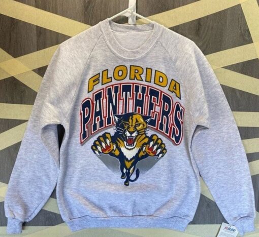 Vintage 90s Florida Panthers Crewneck Sweatshirt, Florida Hockey Shirt