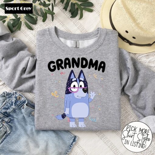 Blue Dog Grandma Life Shirt, Mum Blue Dog Birthday Party Shirt