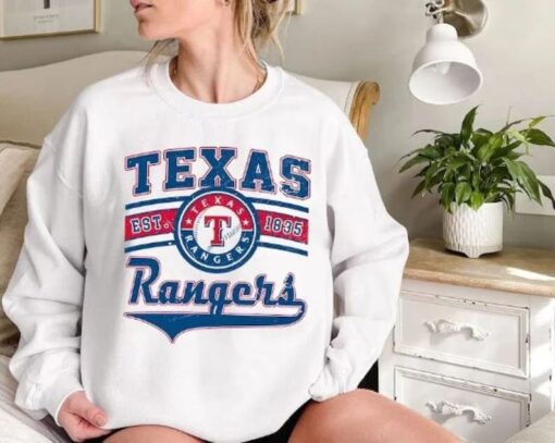 Vintage Texas Baseball EST 1835 Sweatshirt, Retro Texas Baseball Shirt