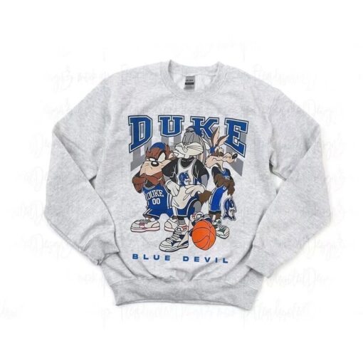 Retro Blue Devils Basketball Graphic Sweatshirt