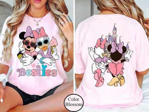 Minnie and Daisy Bestie Comfort Colors Shirt, Disney Bestie Shirt