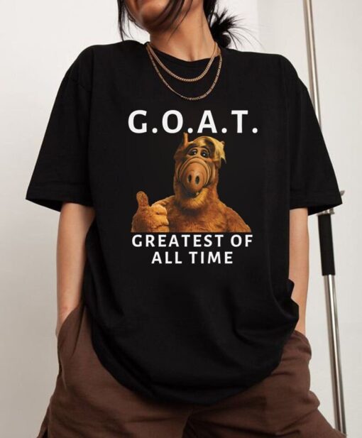 G.O.A.T. Alf GOAT Greatest of All Time Funny Meme Tee Shirt BFF Gift