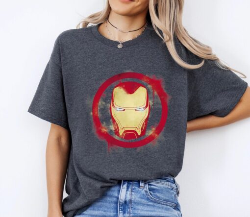 Marvel Avengers Endgame Iron Man Spray Paint Logo T-Shirt