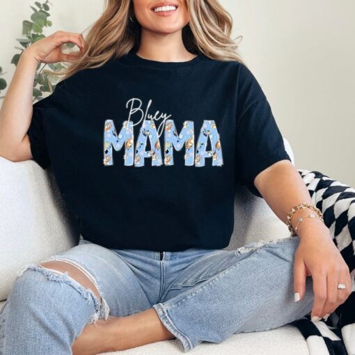 Bluey Mama Tshirt, Mama Shirt, Mom Gift, Bluey Tshirt Adult