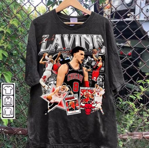 Vintage 90s Graphic Style Zach LaVine T-Shirt - Zach LaVine Basketball