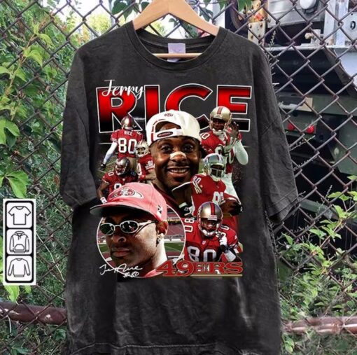 Vintage 90s Graphic Style Jerry Rice T-Shirt - Jerry Rice Football