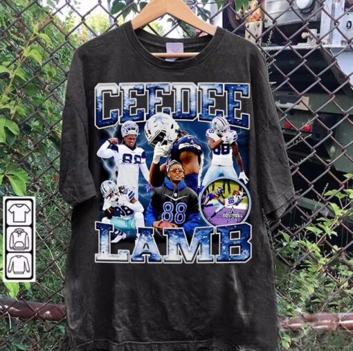 Vintage 90s Graphic Style CeeDee Lamb T-Shirt - CeeDee Lamb Football