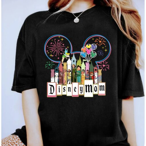 Disney Mom Disney Castle Balloon Shirt, Mrs Potts and Chip, Dumbo Tee