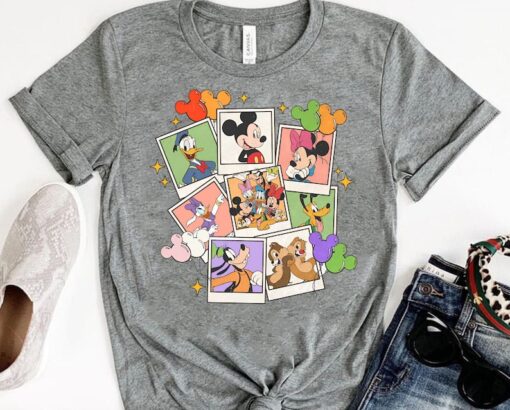 Retro Disney Characters Take Photos Shirt