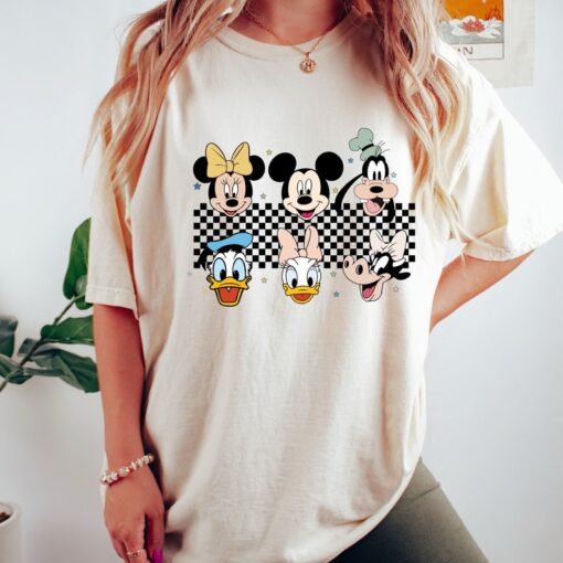 Comfort Colors® Checkered Mickey and Friends Shirt, Mickey Shirt