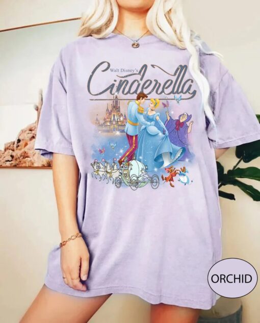 Comfort Color Retro Cinderella Shirt, Walt Disney Cinderella Shirt