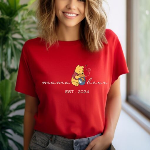 Comfort Colors® Winnie The Pooh Mama Shirt, Pooh Bear Mama Shirt