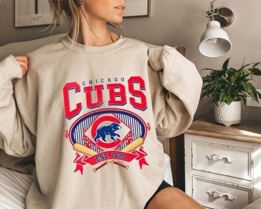 Vintage Chicago Cubs Baseball Baseball Sweatshirt