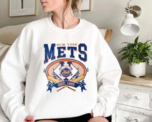 Vintage New York Mets Baseball Sweatshirt, New York Crewneck Shirt