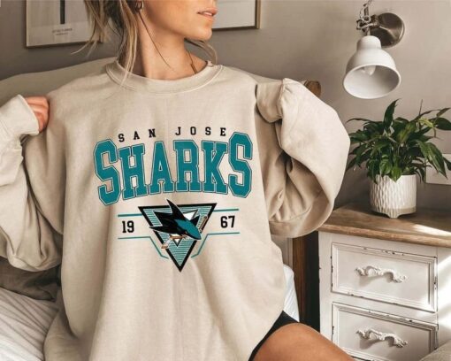 Vintage San Jose Sharks Shirt, Crewneck San Jose Sharks Sweatshirt