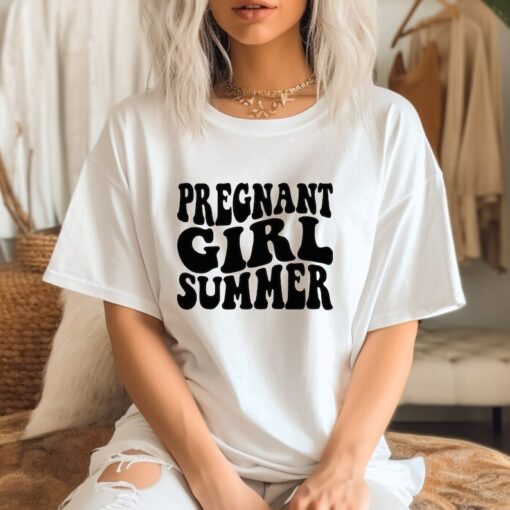 Comfort Colors® Pregnant Girl Summer Shirt, Pregnant Shirt