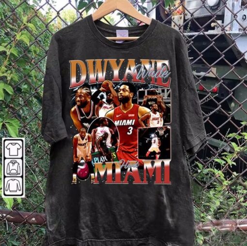 Vintage 90s Graphic Style Dwyane Wade T-Shirt - Dwyane Wade Sweatshirt