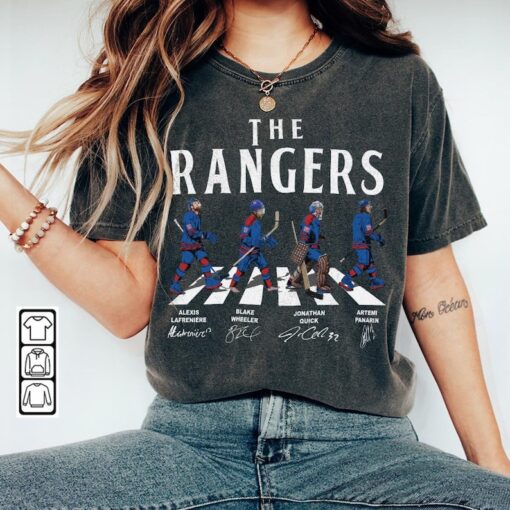 Rangers Walking Abbey Road Signatures Ice Hockey Shirt