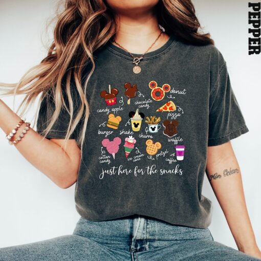 Comfort Colors® Just Here For The Snacks Shirt, Disney Food Shirt