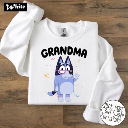 Blue Dog Grandma Life Shirt, Mum Blue Dog Birthday Party Shirt