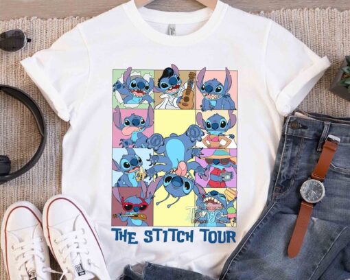 Funny The Stitch Tour T-shirt, Disney Lilo & Stitch Aloha Matching Tee