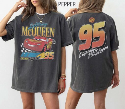 Vintage Lightning Mcqueen Shirt, Lightning McQueen Number Back